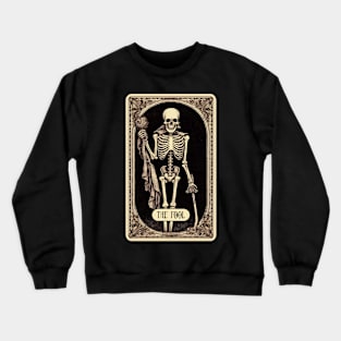 The Fool Skeleton Tarot Card Crewneck Sweatshirt